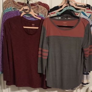Bundle 10 Women's Tops 3/4 & long Sleeve Arizona, a.n.a. Old Navy, Como Vintage